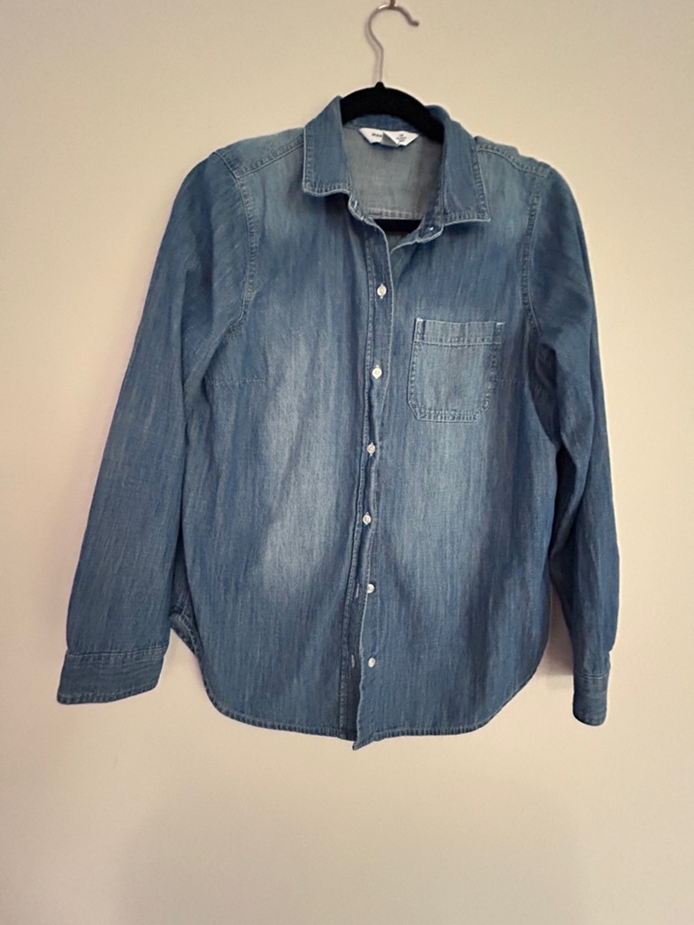 Old Navy Light Blue Denim Button-Down Shirt